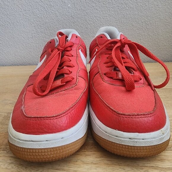 Nike Air Force 1 Low Team Orange White 896185-601 2017 Men's Size 9 - Picture 6 of 13